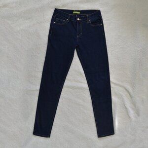 Versace Jeans skinny jeans, dark blue stretch with studded logo pocket detail